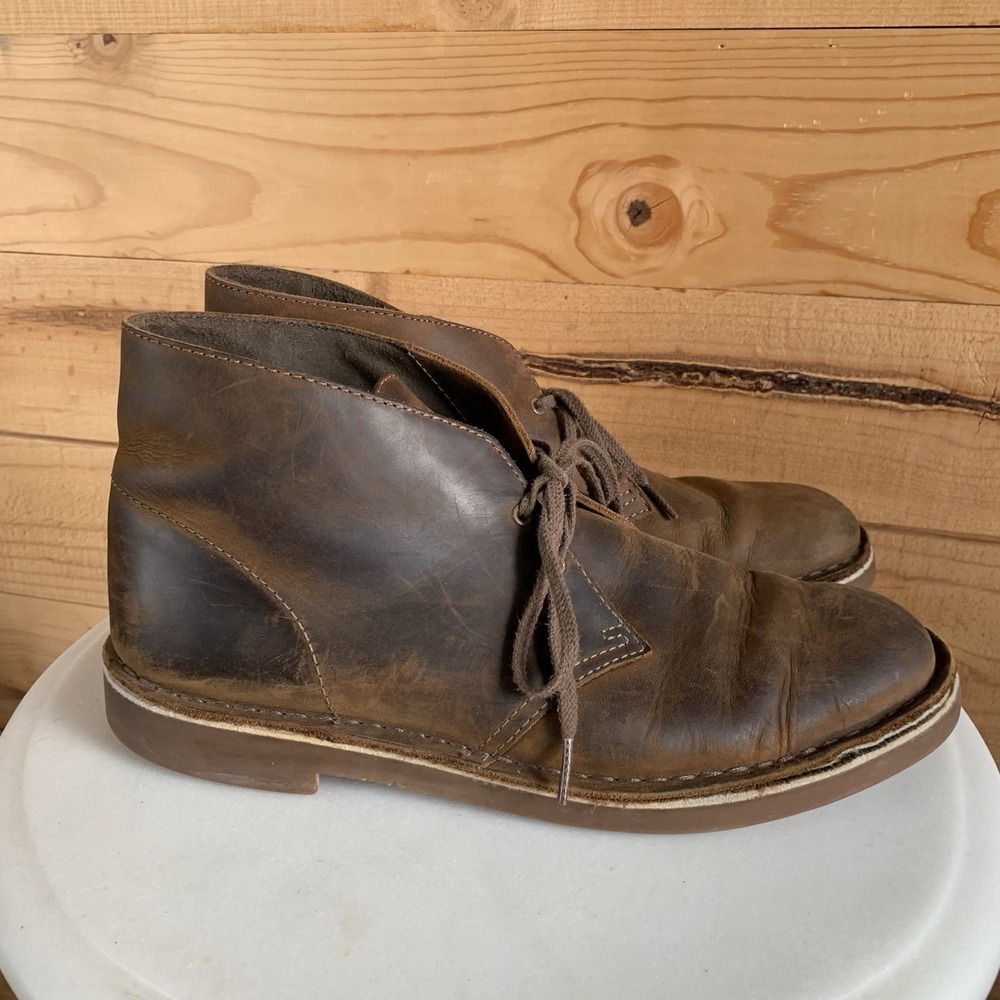 Clarks Men's‎ 9.5m Chukka Leather Distressed High Top Comfort Boots Grunge